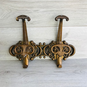 Vintage coat rack Wall vount coatrack Farmhouse coat rack Entryway decor Mudroom hooks Wall hook Entryway jacket rack Dorm decor Coat hanger