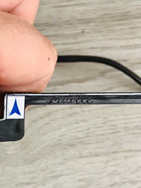 Vintage plastic dark brown spectacle frame Colorful g… Gem