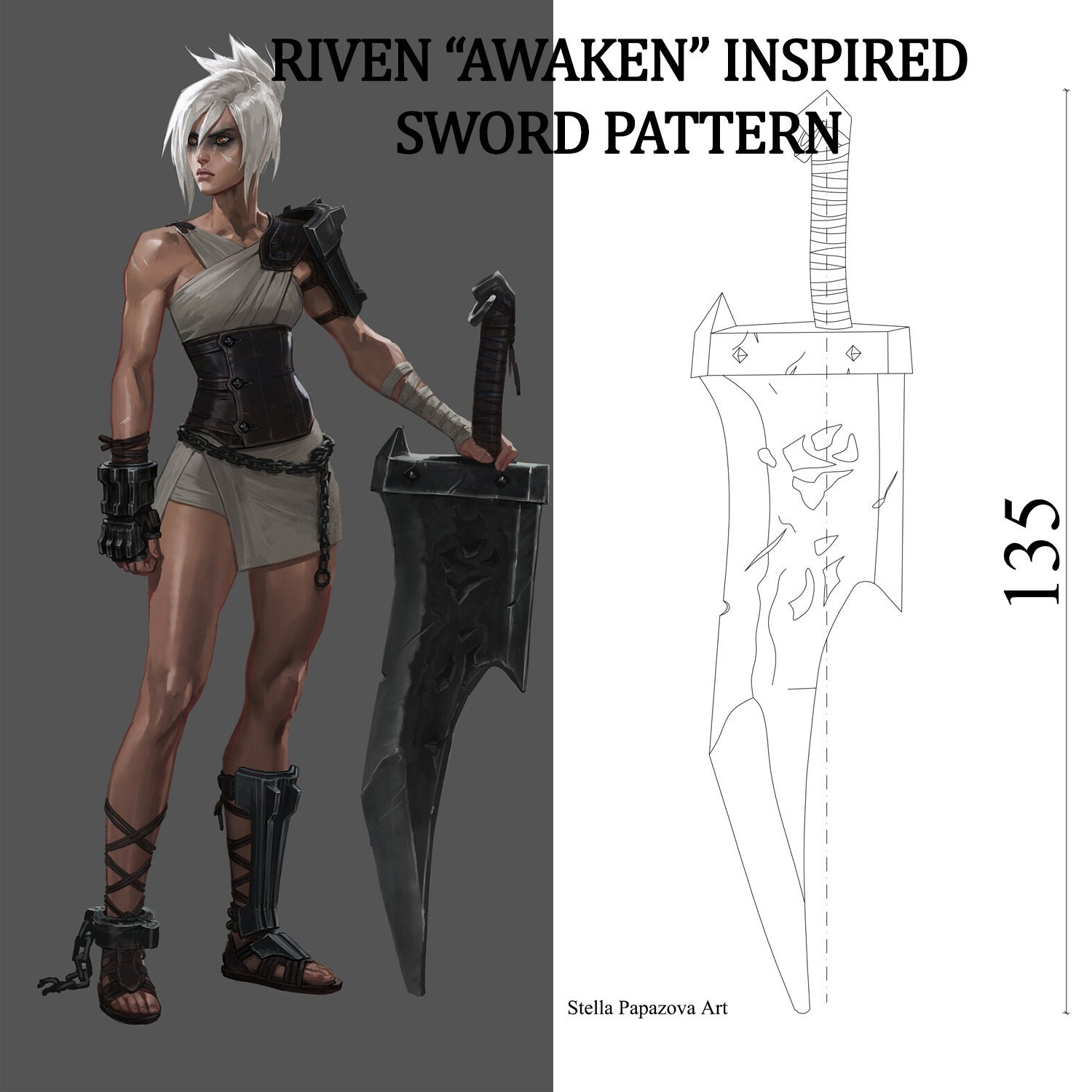 Part 1 of how we made Riven!! #leagueoflegends #crafttok #cosplay #lea