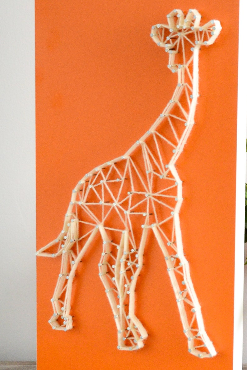 String Art Giraffe Nursery art Giraffe kids room Safari Etsy