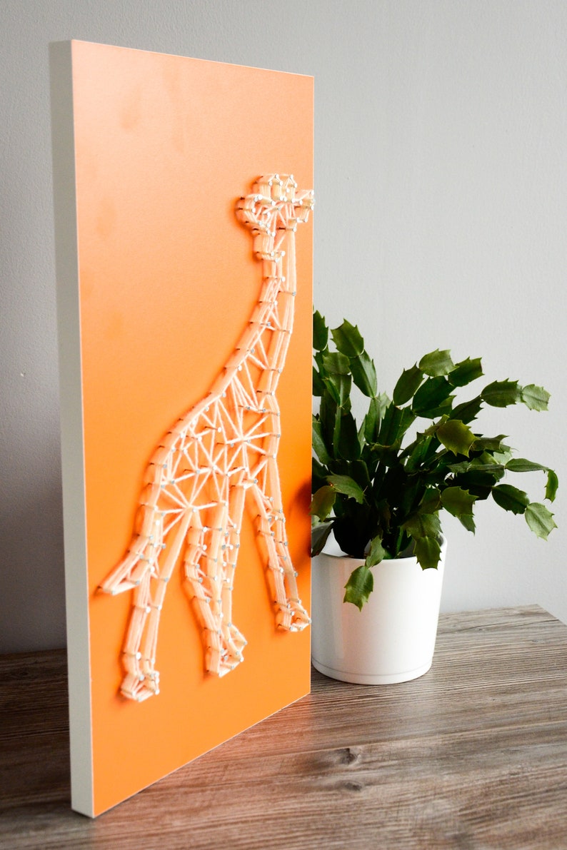String Art Giraffe Nursery art Giraffe kids room Safari Etsy