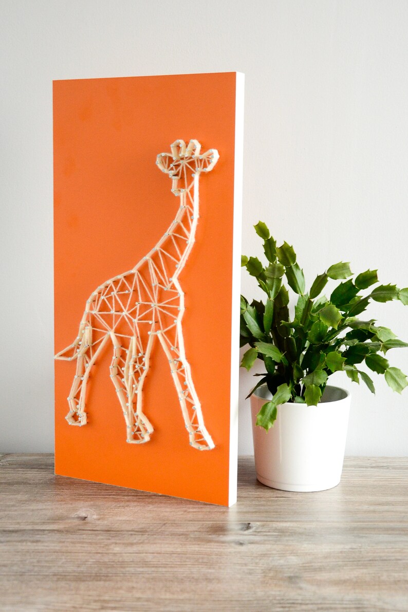 String Art Giraffe Nursery art Giraffe kids room Safari Etsy