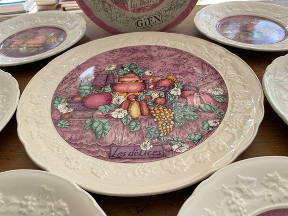 ジアン ミルフルール ペア デザートプレート gien-4 ジアン GIEN Les