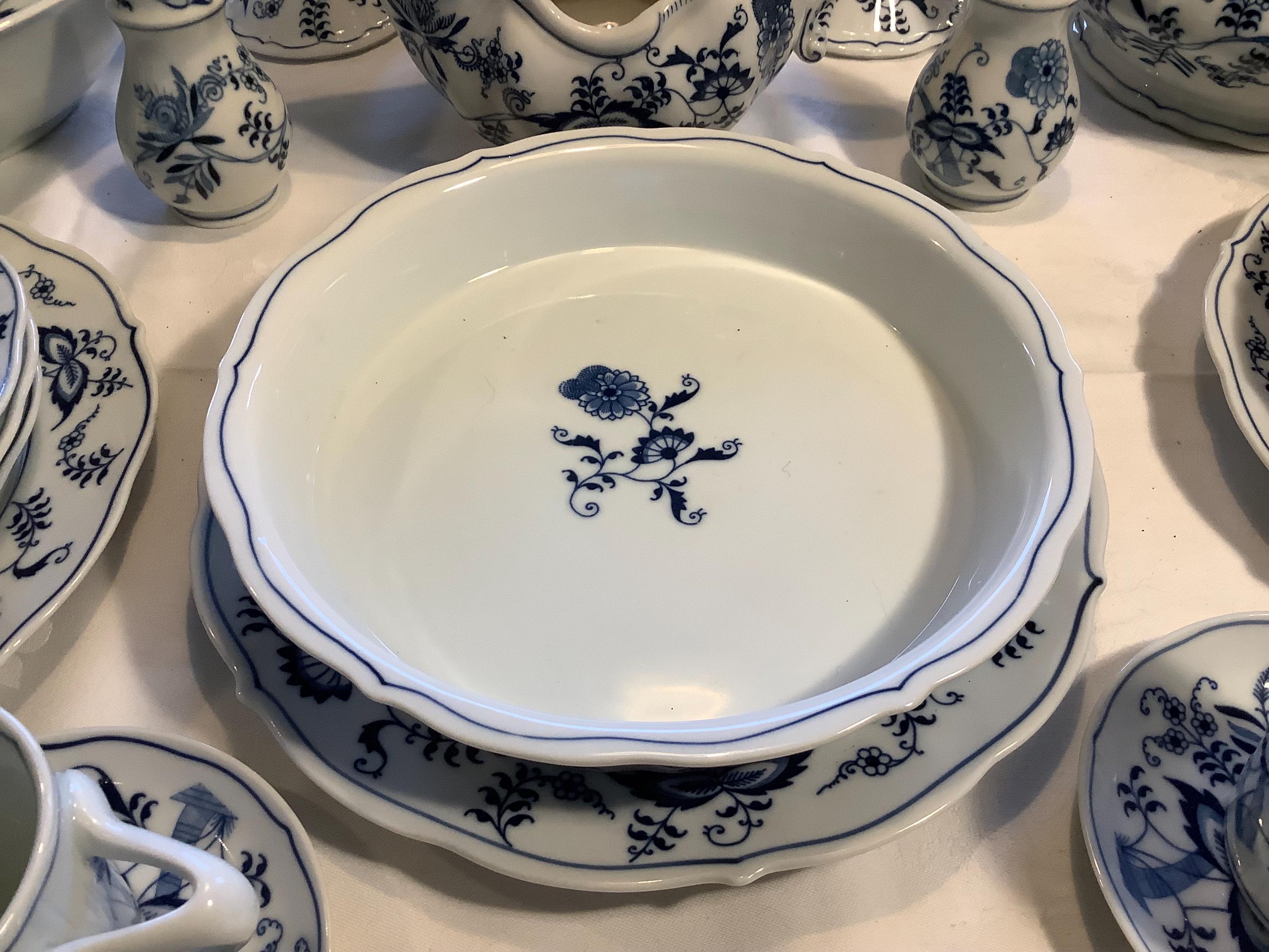 Blue Danube Dinner Set for 6 Place Settings, Wedding Gift