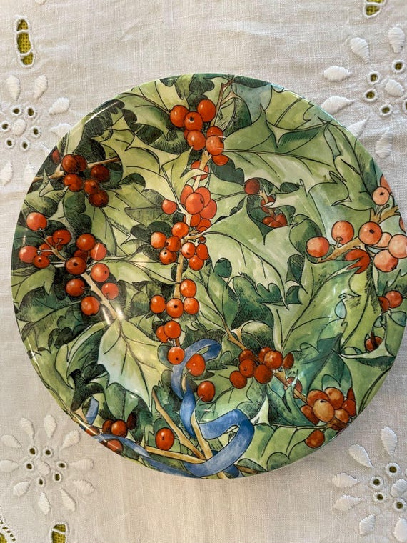 Faïencerie De Gien France, Le Houx Pastry or Bread and Butter