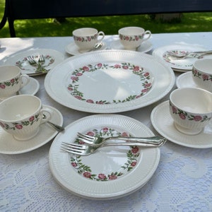 Wedgwood Rosalind thee- en banketservice, 19 stuks, BEZPŁATNA WYSYŁKA, verjaardagscadeau, cadeau voor haar