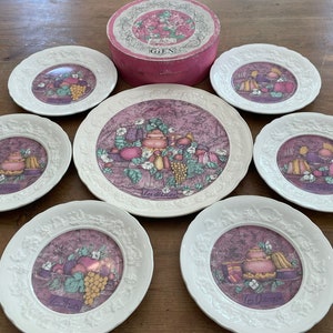 Faïencerie de Gien dessert plates Les Délices, gift for her, wedding gift