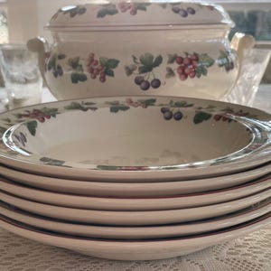 Wedgwood Provence, soepterrine en borden geschikt voor 6 couverts, DARMOWA WYSYŁKA, verjaardagscadeau, cadeau voor haar