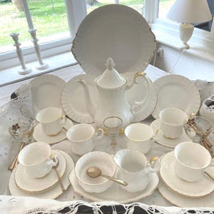 Royal Albert Val D'or koffie en gebaksservies, GRATIS VERZENDING, verjaardagscadeau, cadeau voor haar
