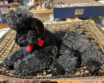 Steiff lying black poodle, collector’s item, gift