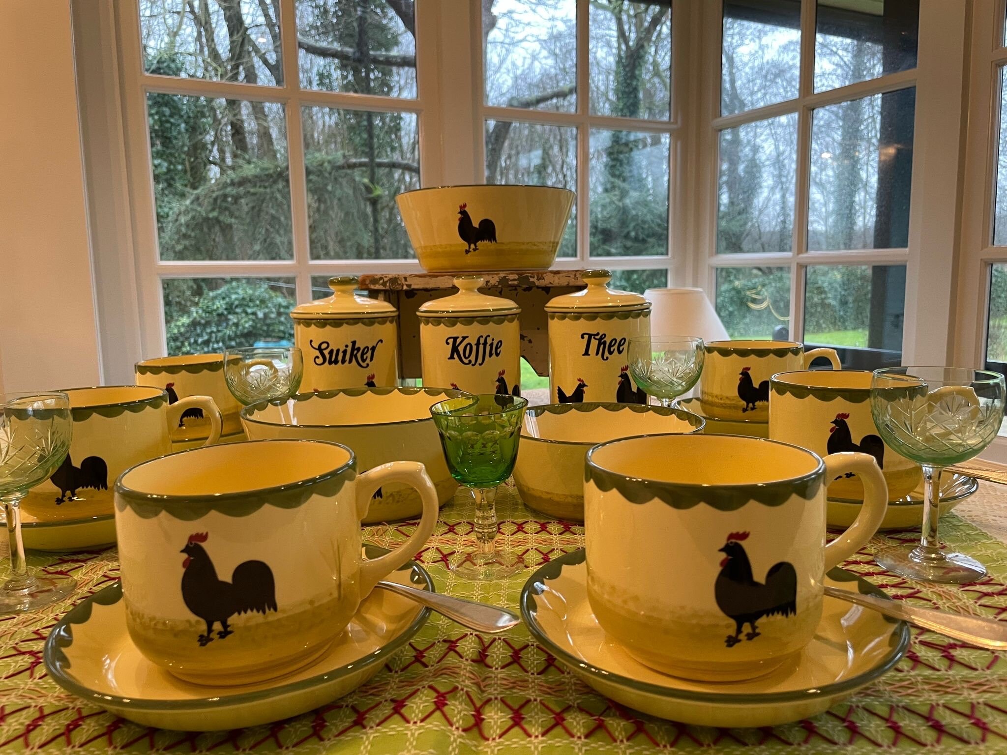 Rooster Dinnerware Etsy UK