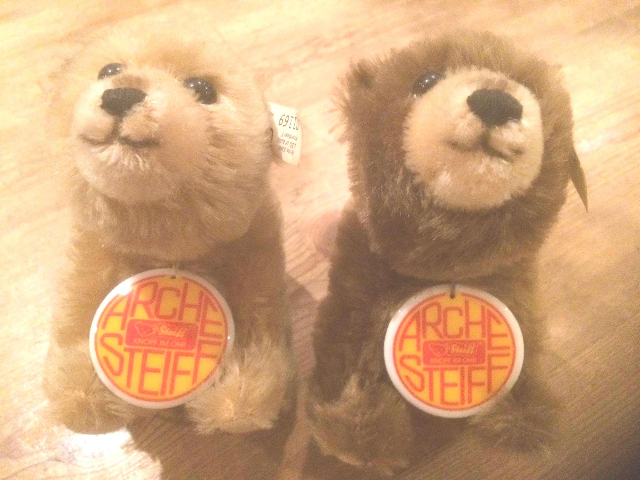 Steiff, Pair of 2 Bears of Noah's Ark, Collector's Item, Limited