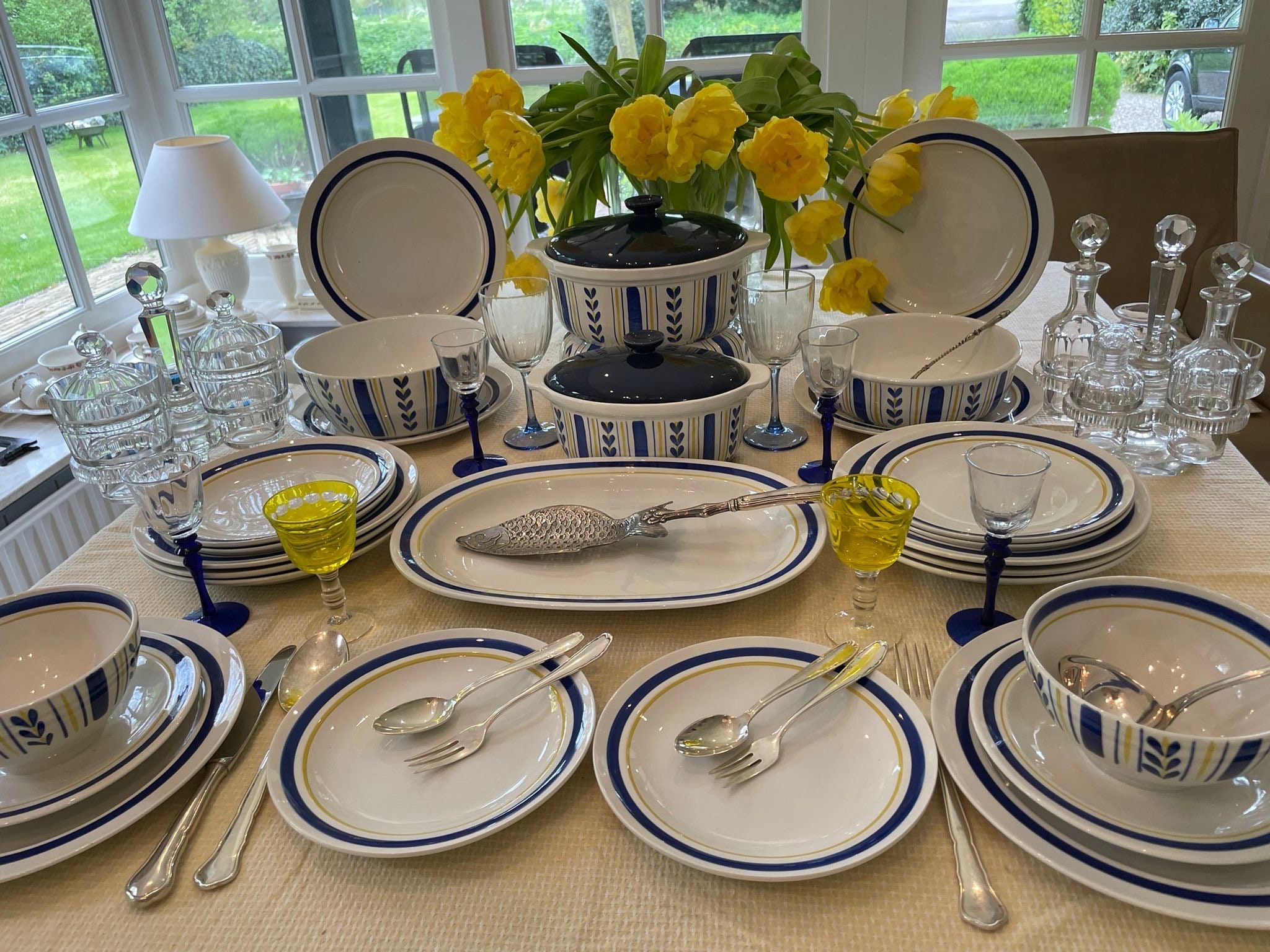 Royal Sphinx Petrus Regout, Cielo dinner set for 6 place settings, gift for her, wedding gift