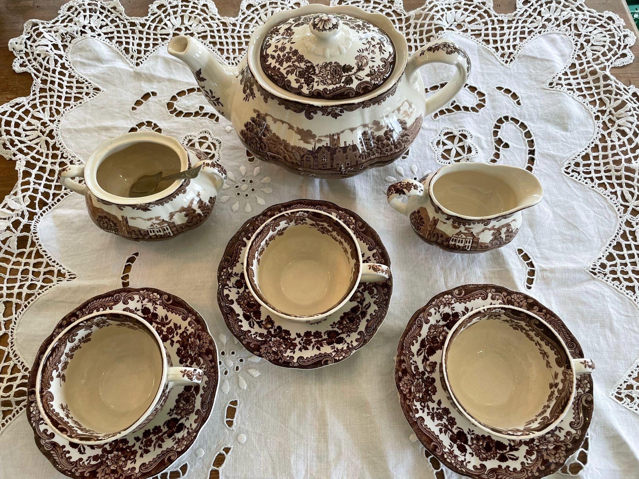 パリシー エイボン シーンズ ティーセット、コーヒーポット、イギリス