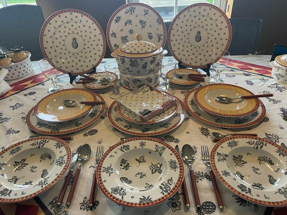 Villeroy & Boch Gallo design Switch Plantation diner servies voor 6 personen, huwelijkscadeau, verjaardagscadeau