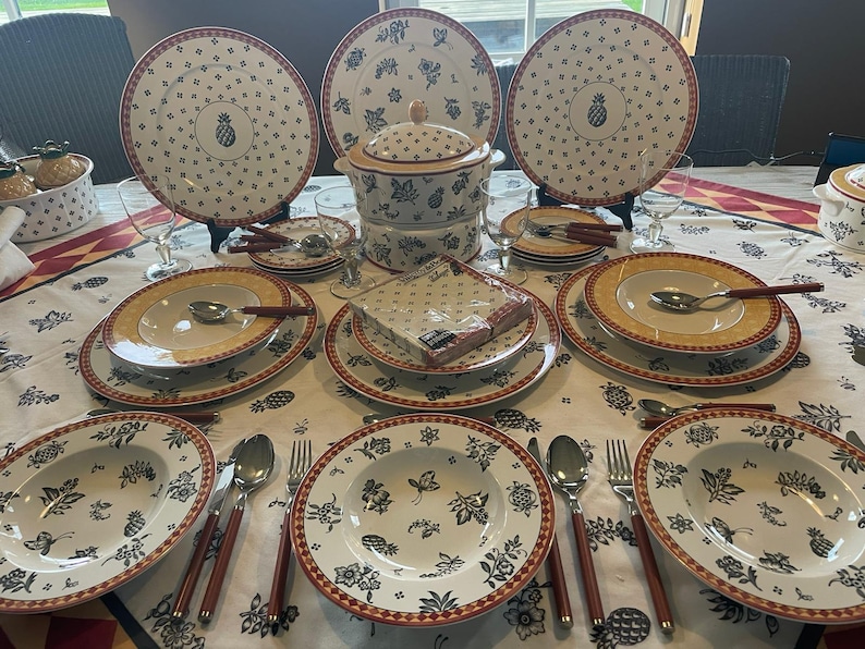Villeroy & Boch Gallo design Switch Plantation diner servies voor 6 personen, huwelijkscadeau, verjaardagscadeau image 1