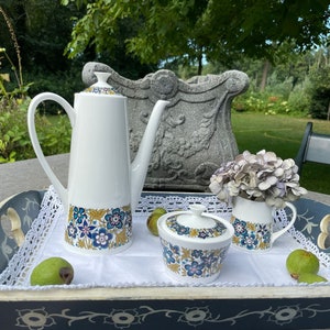 Royal Toscan Nocturne deksel van de Wedgwood-groep, koffiepot, room en suiker, RETRO, VINTAGE, cadeau voor haar