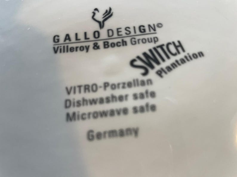 Villeroy & Boch Gallo design Switch Plantation diner servies voor 6 personen, huwelijkscadeau, verjaardagscadeau image 9