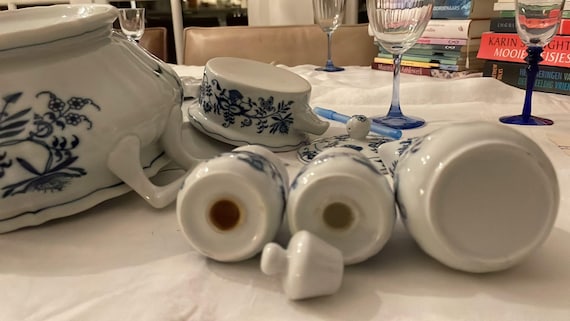 Blue Danube Dinner Set for 6 Place Settings, Wedding Gift