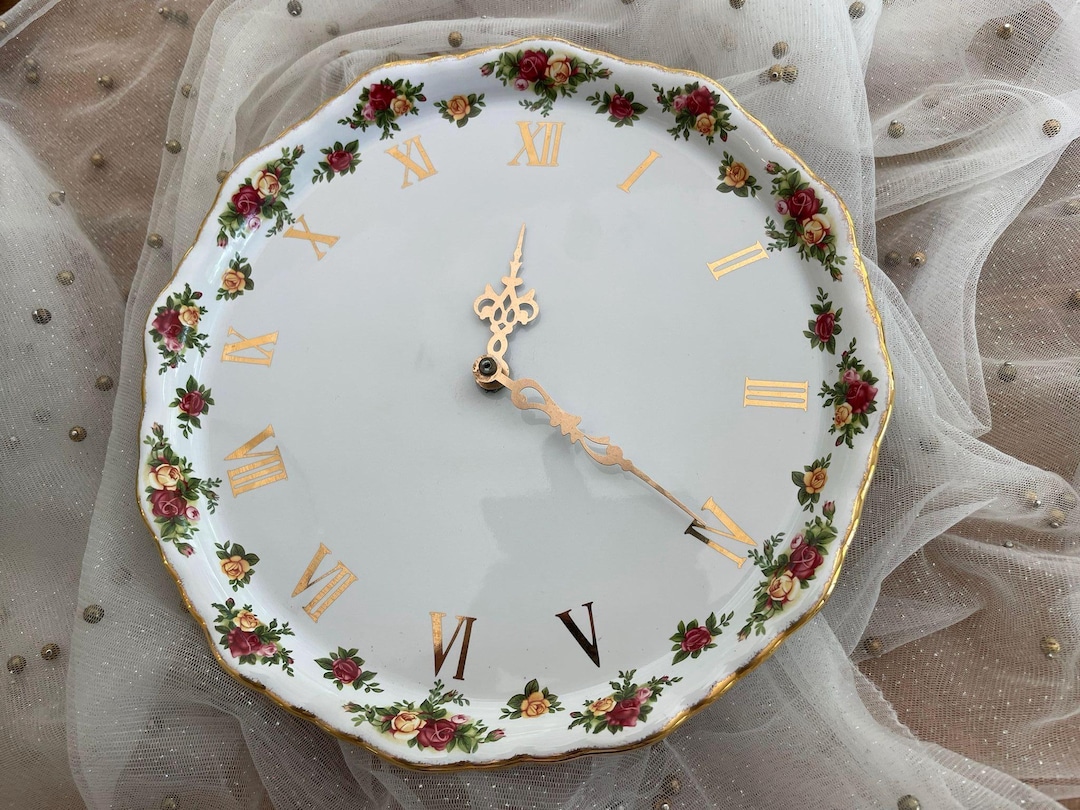 Royal Albert Clock, Collectors Item, Anniversary Gift - Etsy