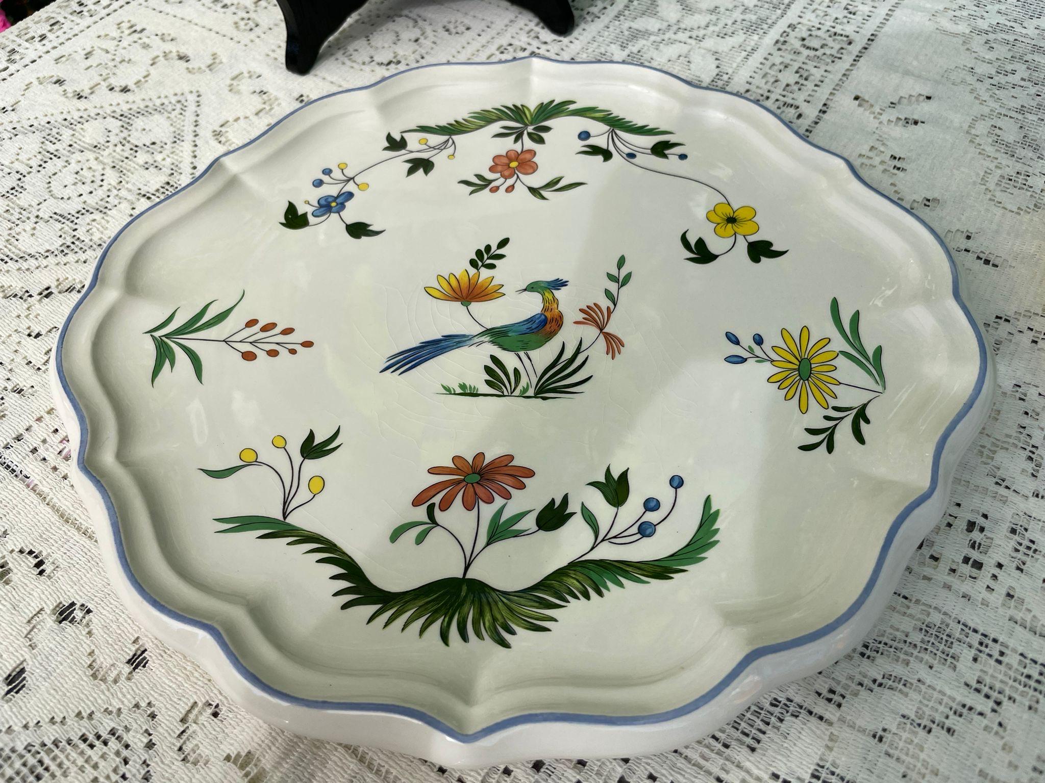 ジアン　Gien Les Depareillees Oiseau ジアン Les Depareillees Oiseau(鳥柄/グリーン) デザート