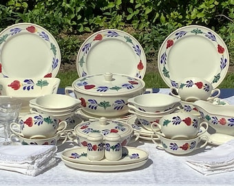 Royal Boch Boerenbont dinerset voor 6 couverts, huwelijkscadeau, verjaardagscadeau, ginham