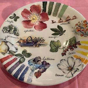 Faïencerie Gien, Couleurs du Temps artículos individuales, regalo de cumpleaños, regalo para ella, tazas de té, azúcar, crema plate 2nd choice