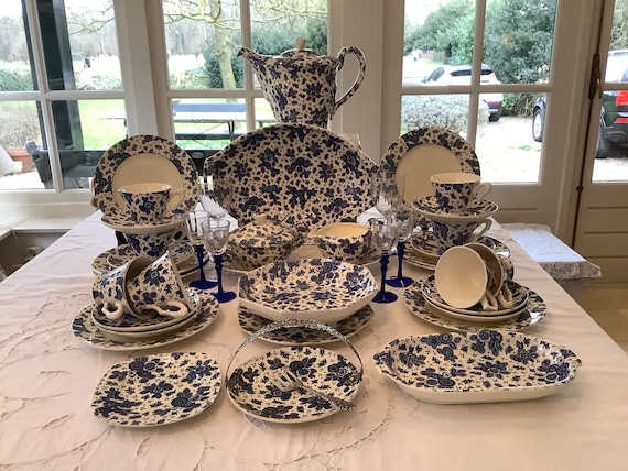 Vintage Société Céramique Beatrix Tea Set, Floral Maastricht