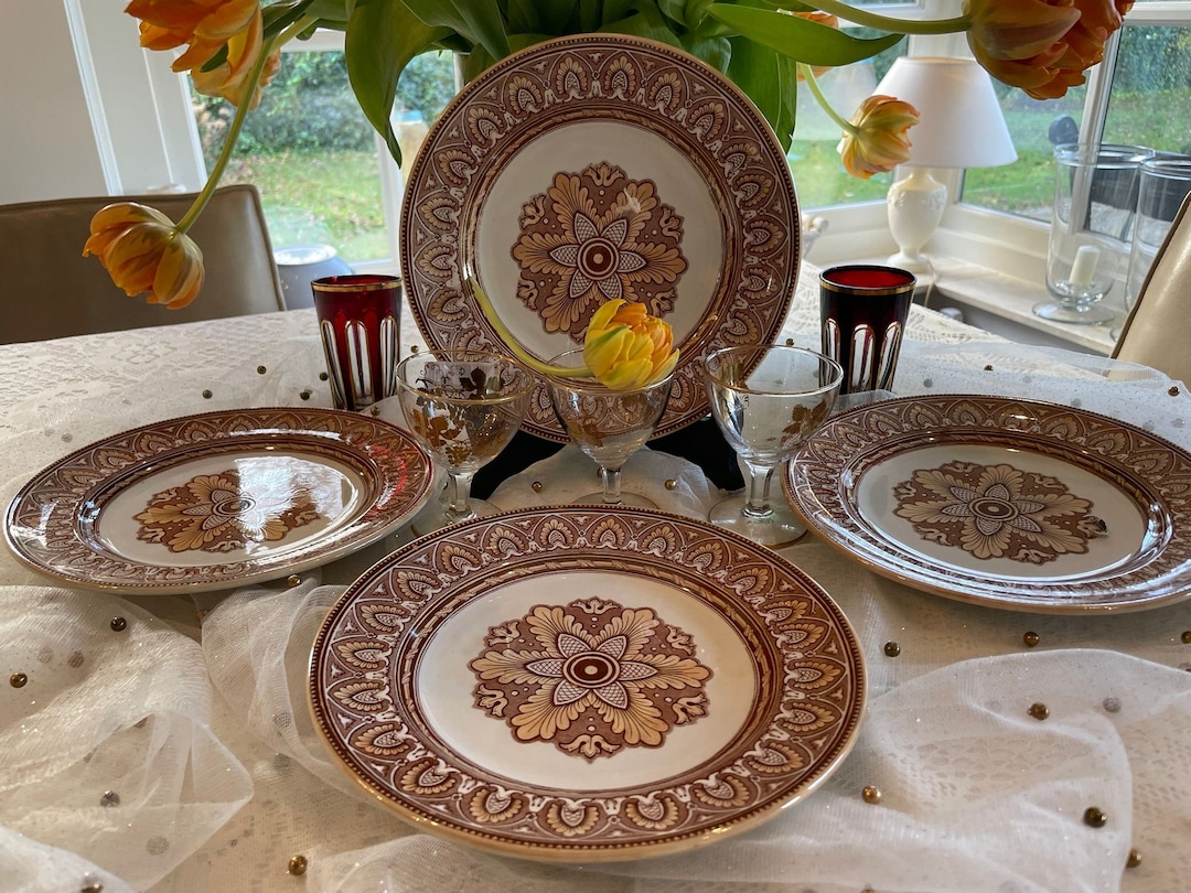 Emporio Zani Touch Mel YORK dessertborden bloemen set 4 stuks 100% melamine