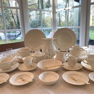 Wedgwood Queens Zwykły lunch / brunch, 4 kanapy, GRATIS VERZENDING, huwelijkscadeau, bruidsdouche cadeau
