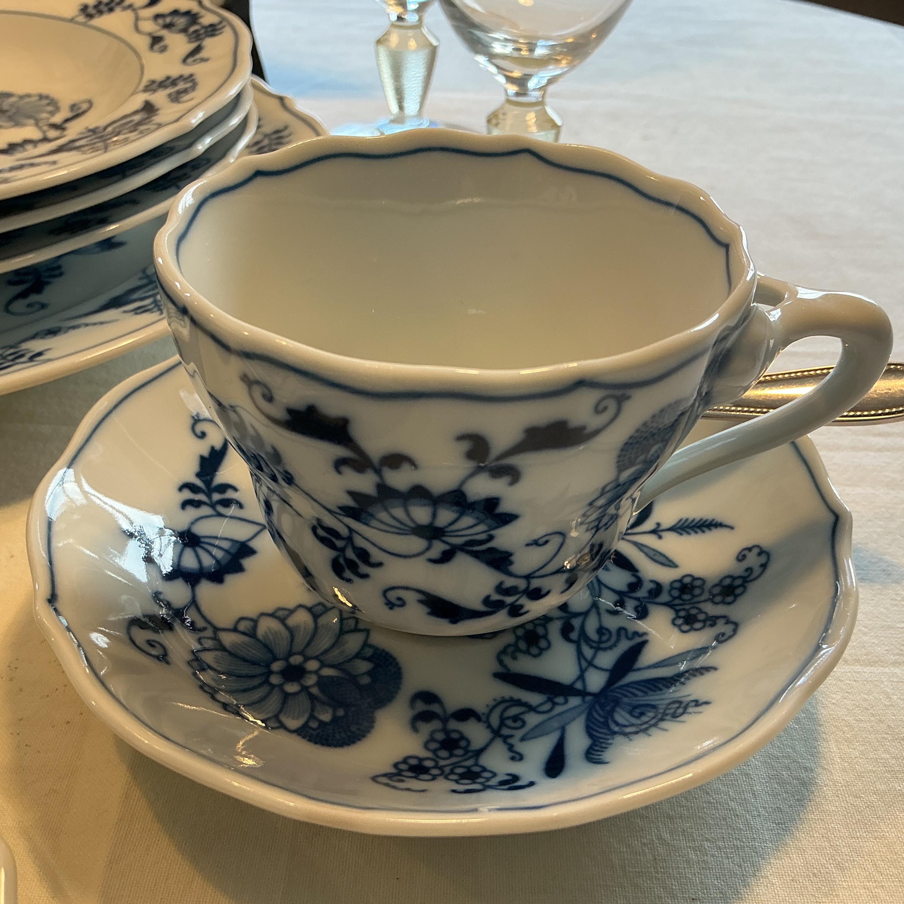 Blue Danube Tea, Pastry and Dinner Set for 6 Place Settings