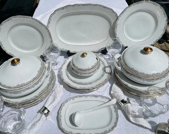 Hutschenreuther Hohenberg Madeleine dinner service for 6 place settings, wedding gift, bridal shower gift