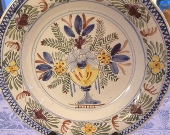 Antique Delft blue plate with colors from Royal Porceleyne Fles, collector’s item, gift