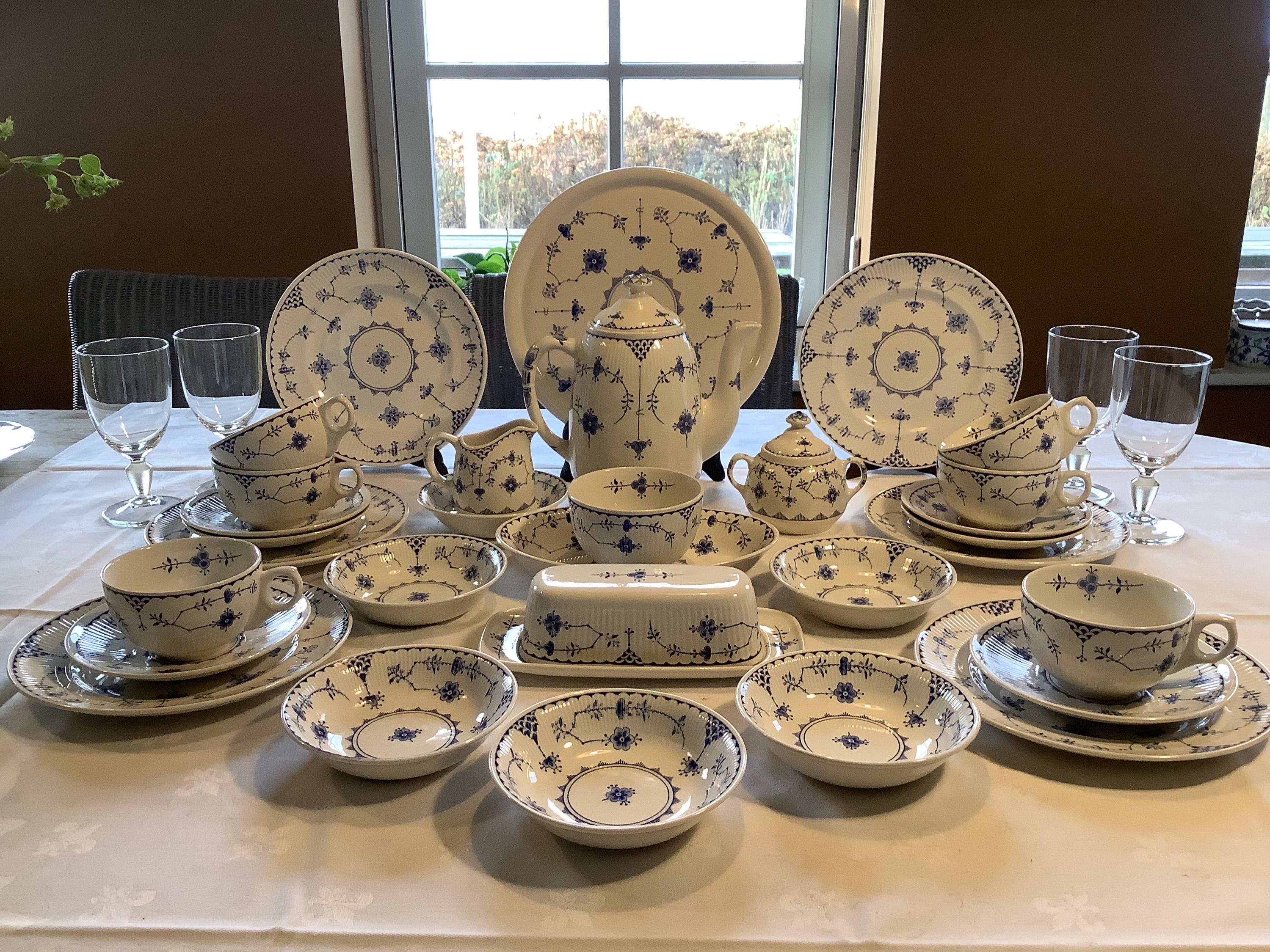 Furnivals LTD Denmark Tea and Breakfast Set for 6 Place Settings