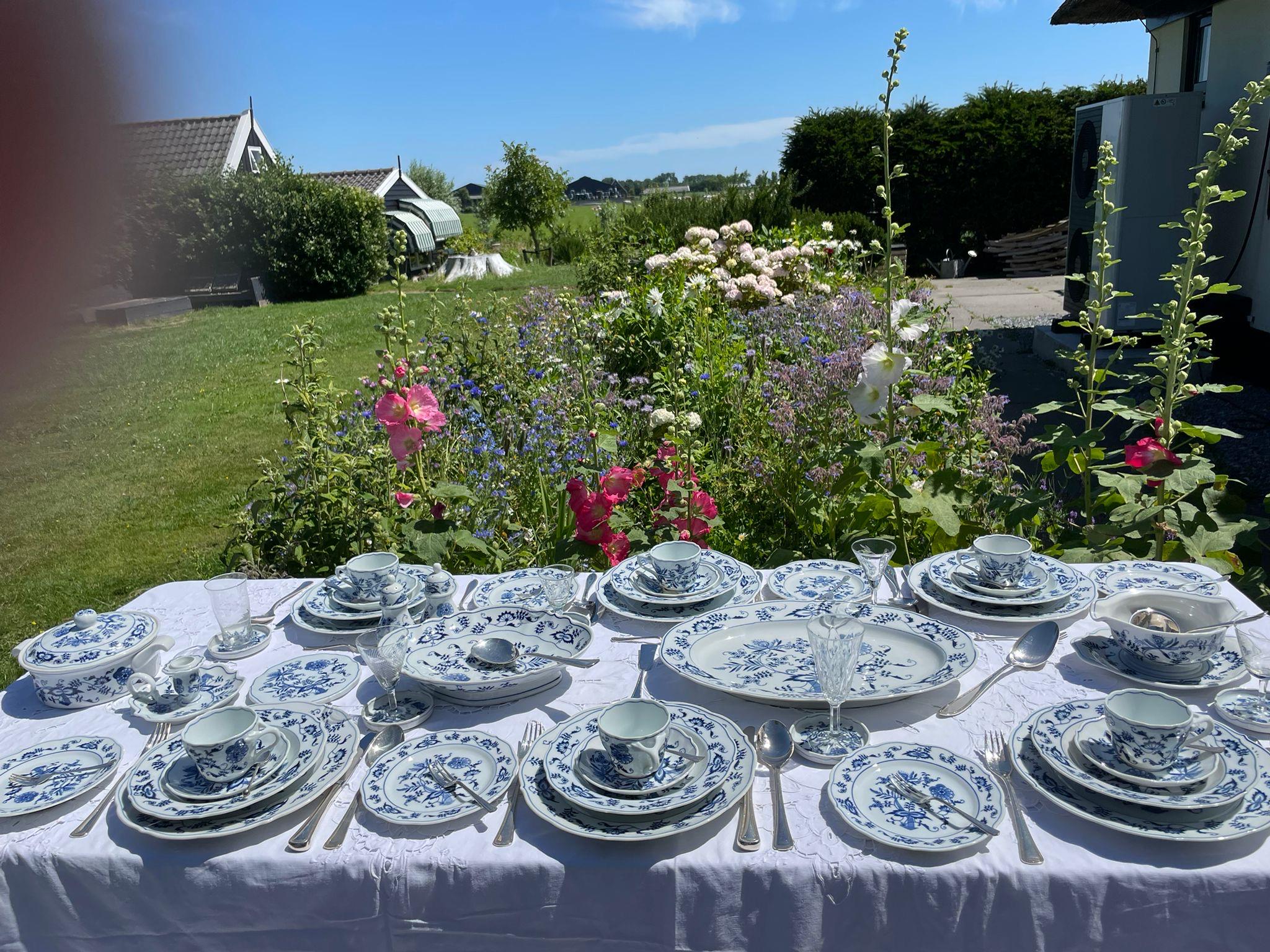 Blue Danube Dinner Set for 6 Place Settings, Wedding Gift