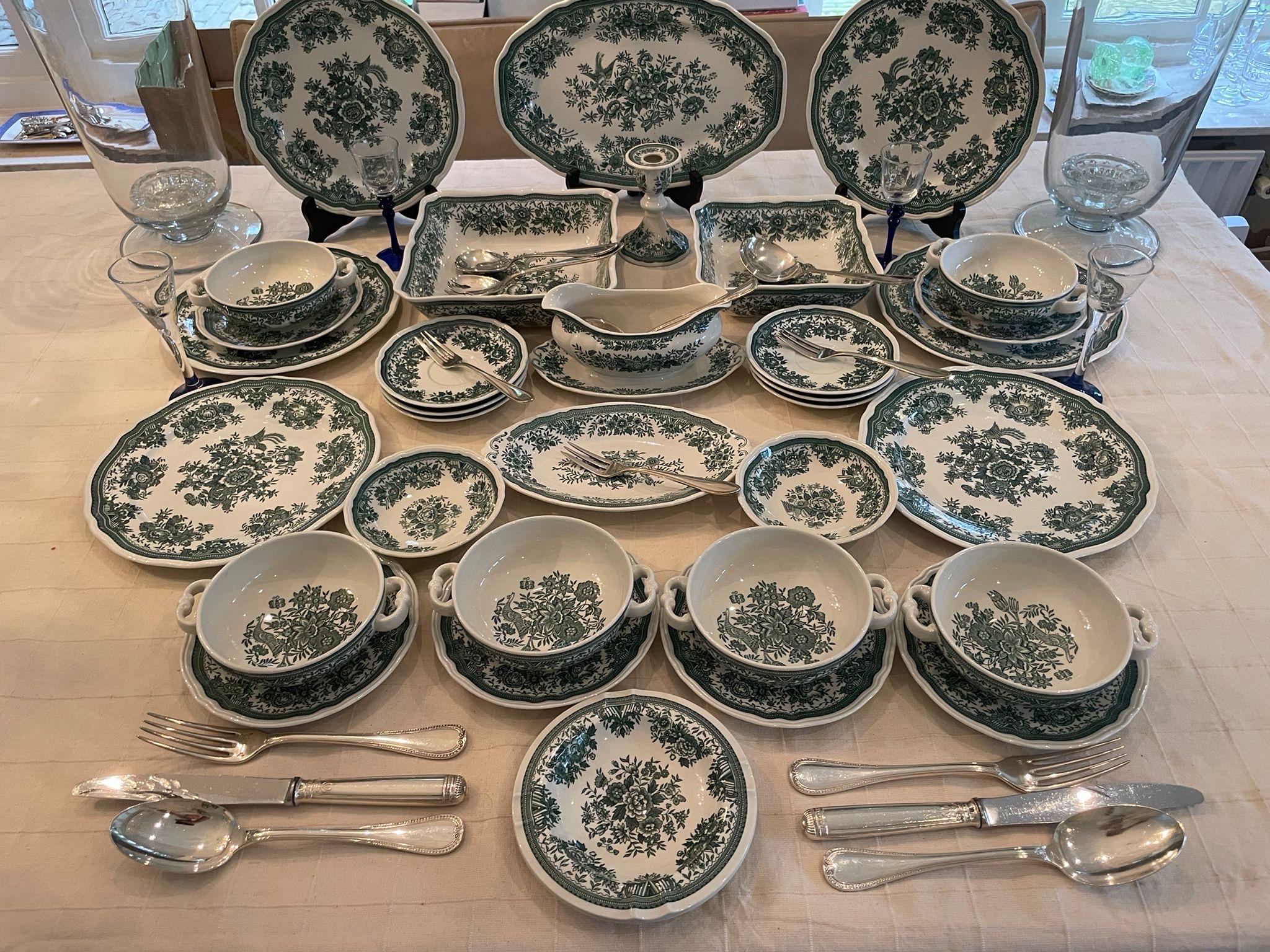 Plat De Service Villeroy & Boch Fasan Vert - Ovale 36,5 Cm - Vintage Allemagne
