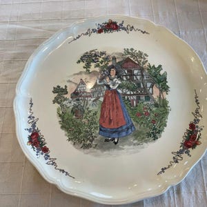 Sarreguemines Faïenceries Obernai taartbord, gebaksbord, verjaardagscadeau, cadeau voor haar