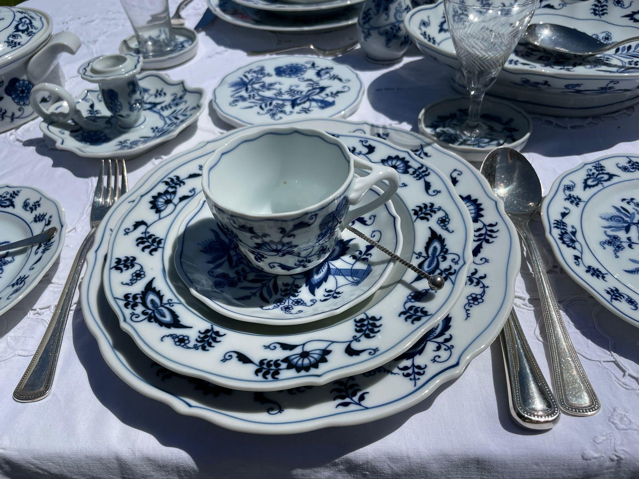 Blue Danube Dinner Set for 6 Place Settings, Wedding Gift