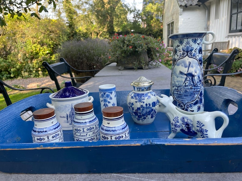 Delft Blue, Set Storage Jars and Vases, Anniversary Gift, Wedding Gift ...