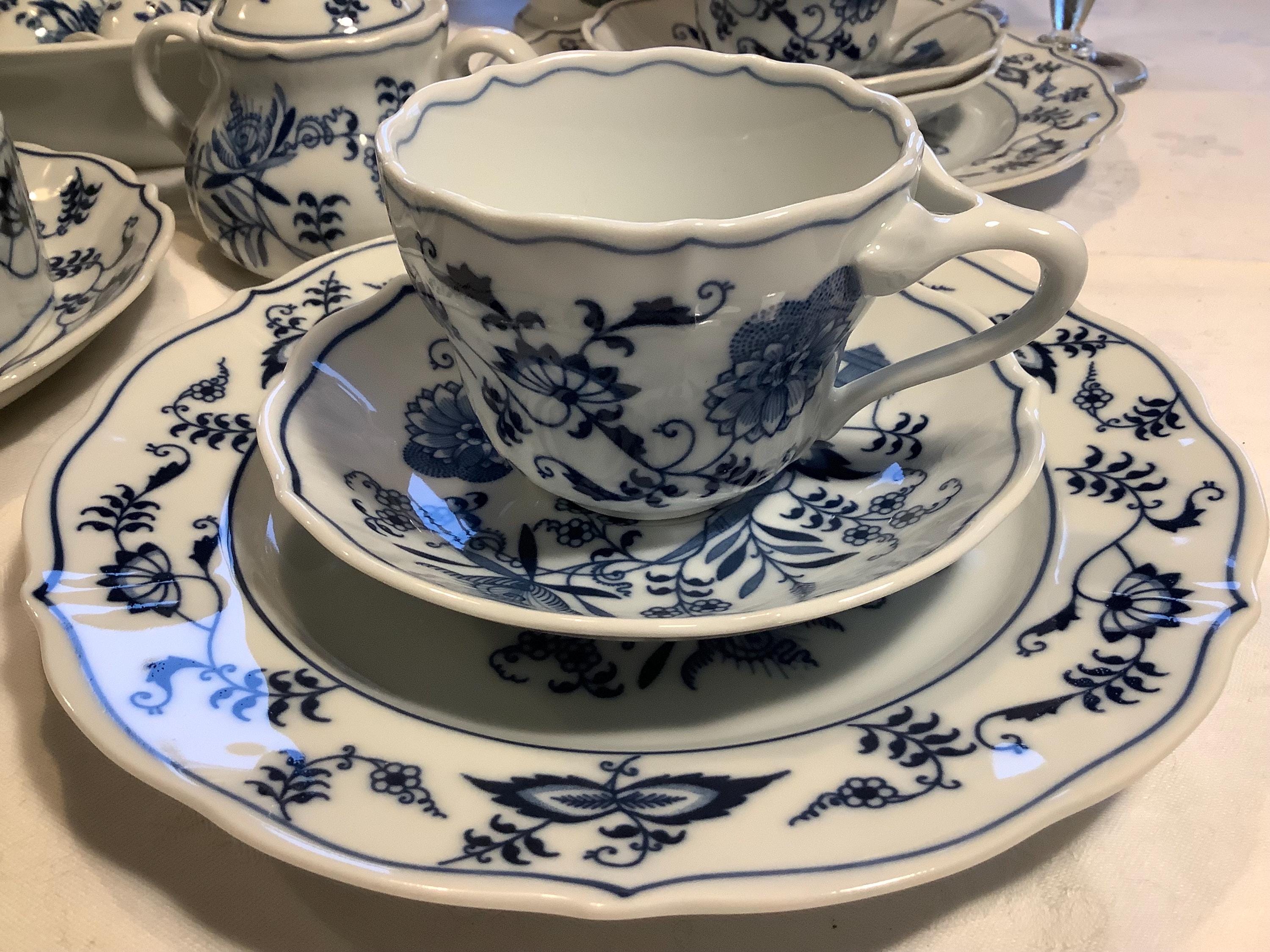 Blue Danube Tea & Breakfast Set for 6 Place Settings, Wedding Gift