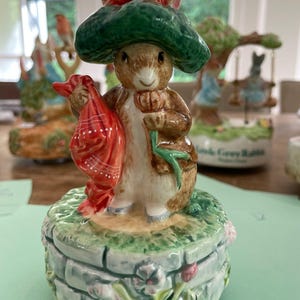 Boîte à musique Benjamin Bunny Schmid Beatrix Potter vintage
