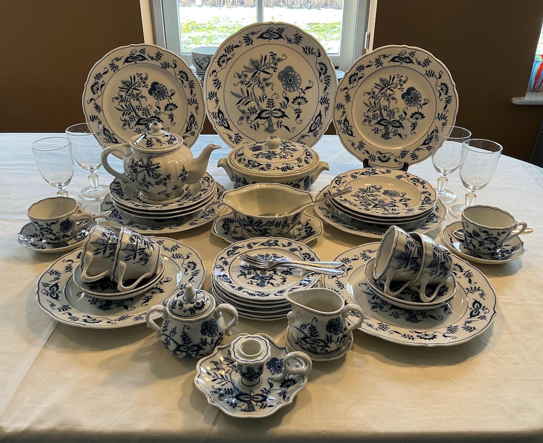 Blue Danube Tea, Pastry and Dinner Set for 6 Place Settings
