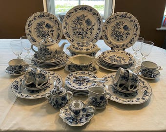 Blue Danube Tea, Pastry and Dinner Set for 6 Place Settings