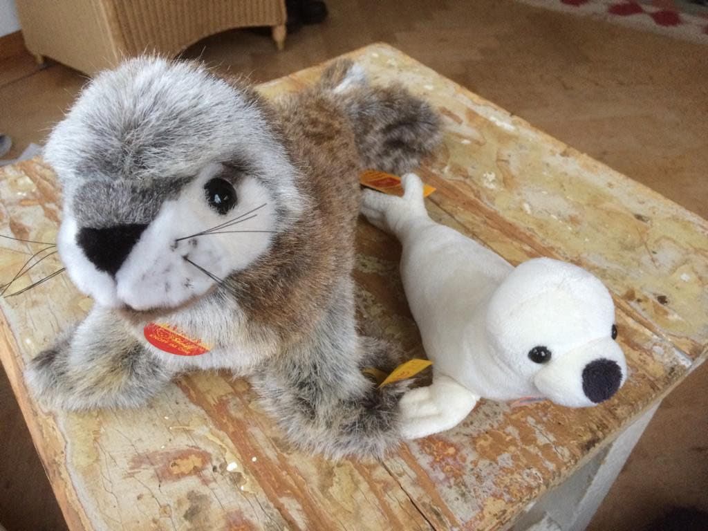 シュタイフ ロビーと赤ちゃんアザラシ、送料無料、コレクターズ