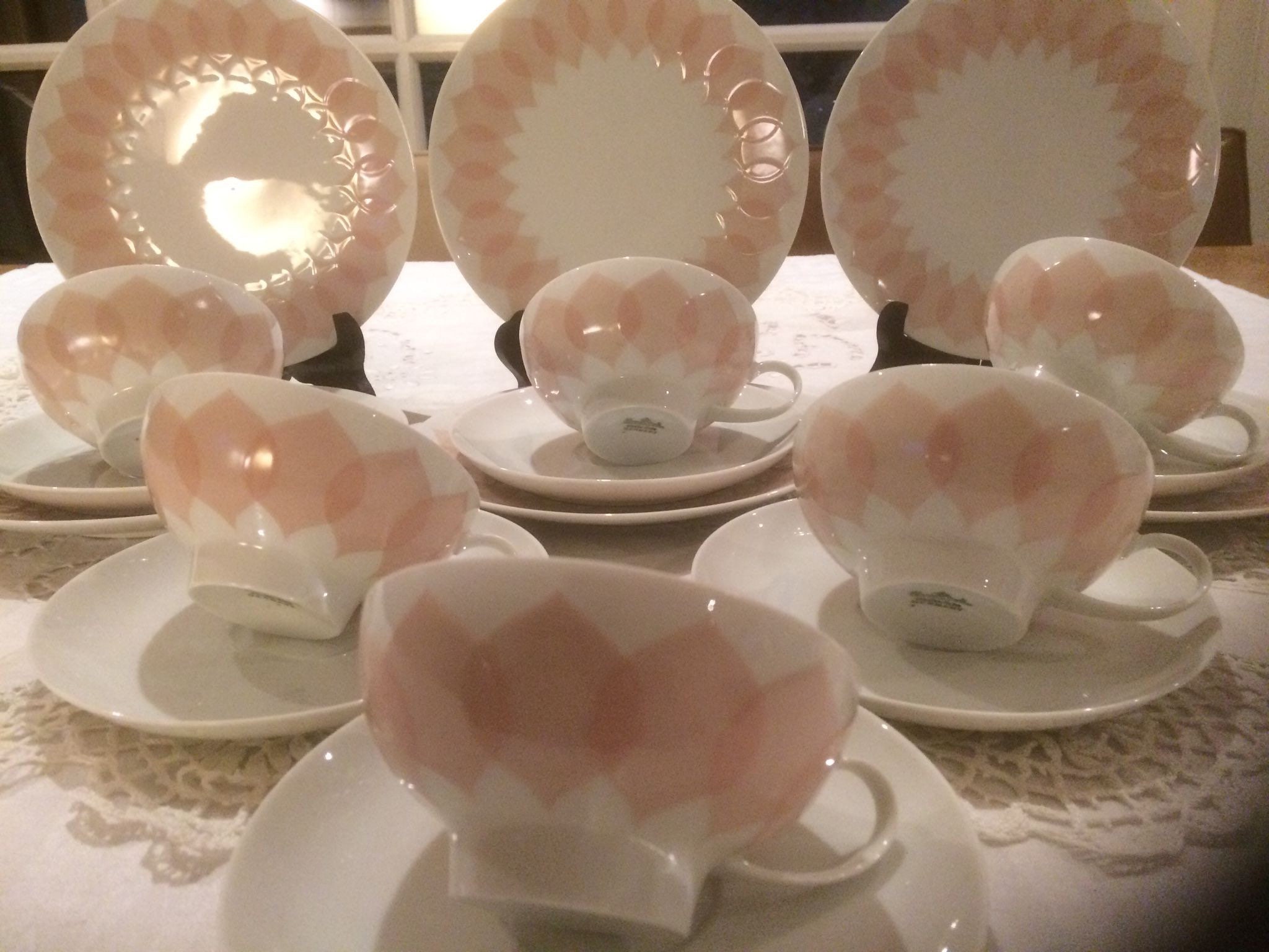 Vintage Rosenthal Breakfast Set, Björn Wiinblad Pink Lotus 