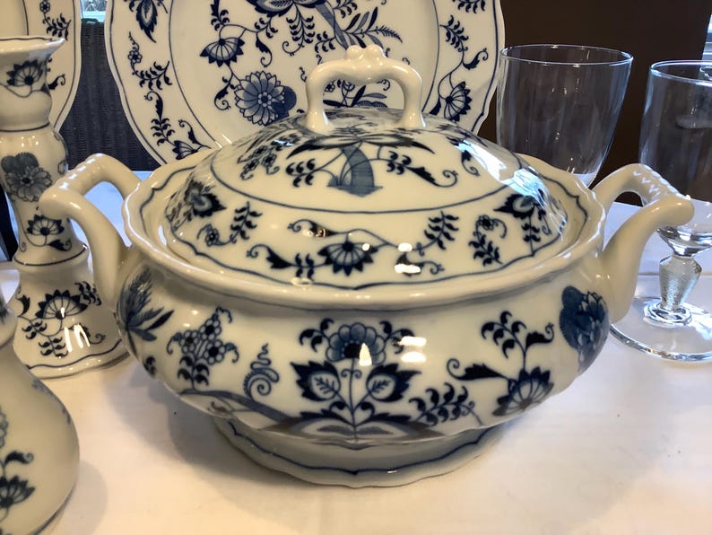 Blue Danube Dinner Set for 6 Place Settings, Wedding Gift, Birthday ...