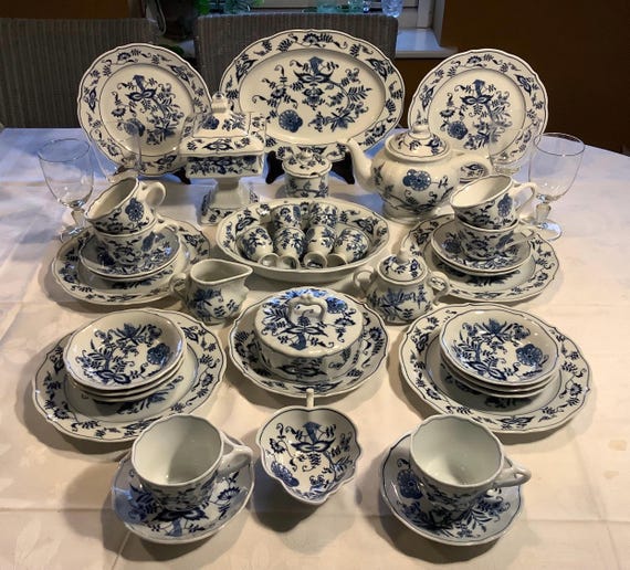 Blue Danube Tea & Breakfast Set for 6 Place Settings, Wedding Gift