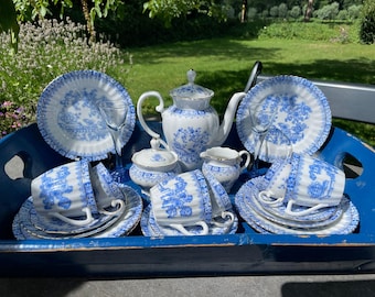 Seltmann Weiden China Blau Espresso- och konditorivaror, 21-delad