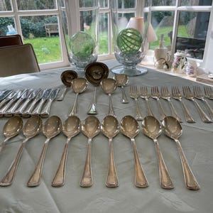 ヴィンテージ WMF シルバーメッキ カトラリーセット 9人用 パールリム 32ピース