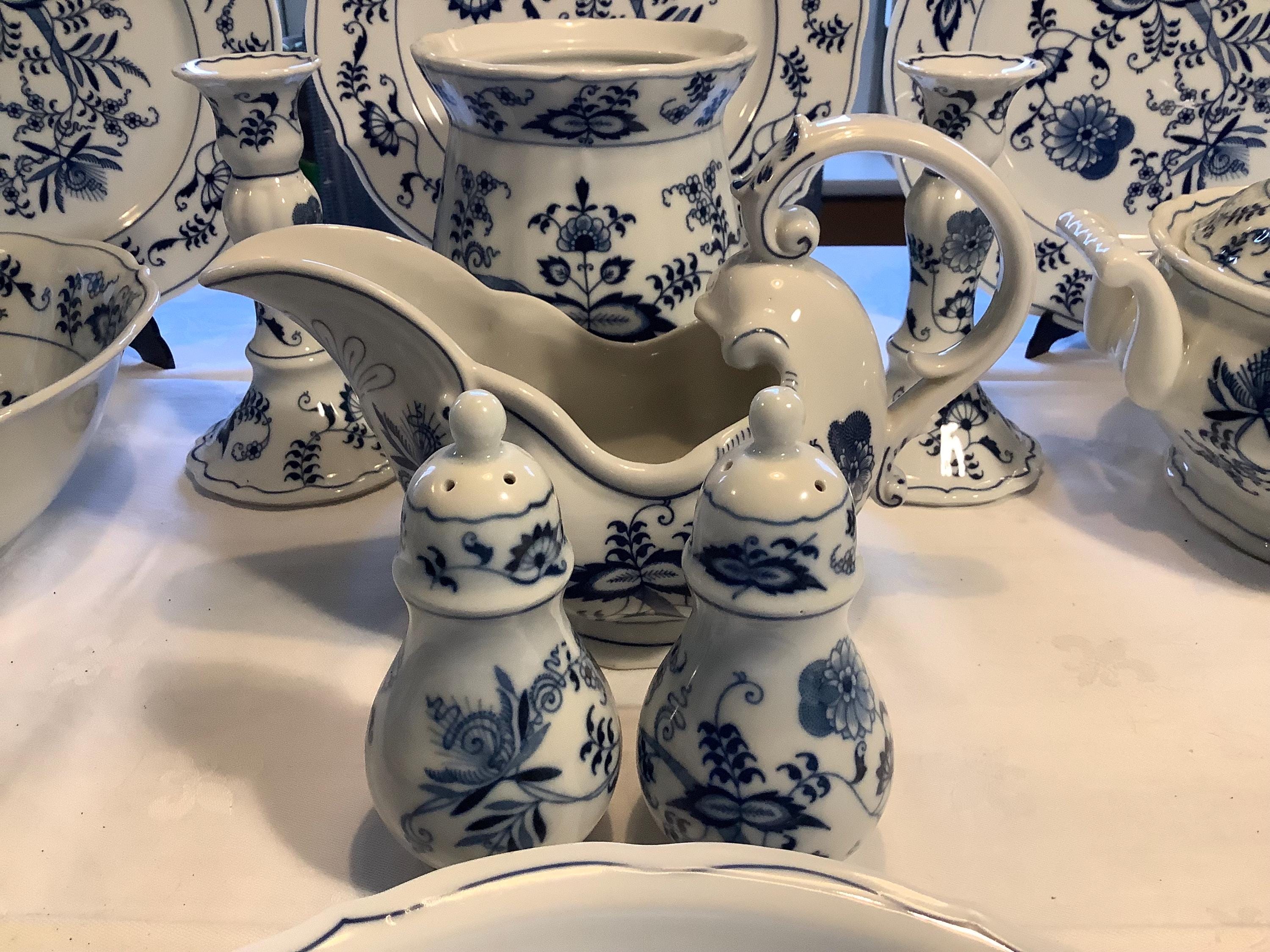 Blue Danube Dinner Set for 6 Place Settings, Wedding Gift, Birthday ...